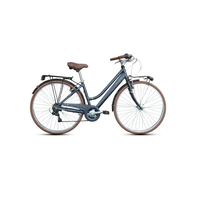 Bicicleta urbana para mujer Corso 28.1 28'' 7V Monotubo de aluminio gris Talla S
