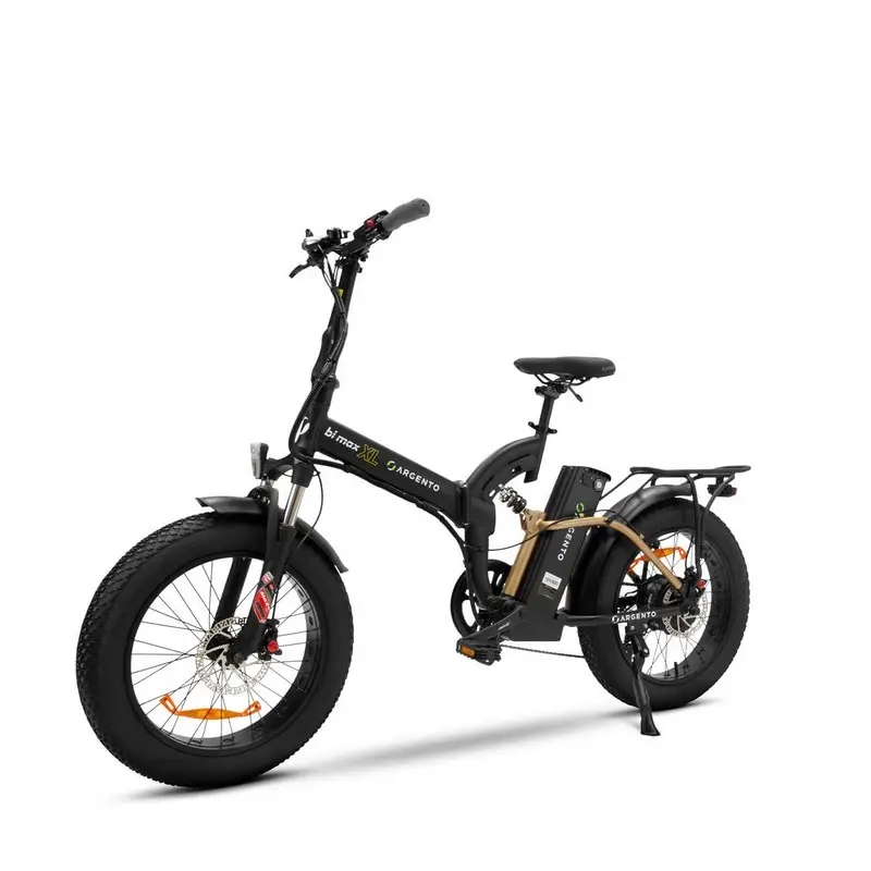 Bici Pieghevole Fat Bike BiMax XL 20'' 7v 614Wh Bafang Nero/Oro Taglia Unica #1