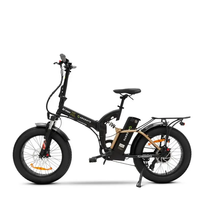 Bici Pieghevole Fat Bike BiMax XL 20'' 7v 614Wh Bafang Nero/Oro Taglia Unica #2
