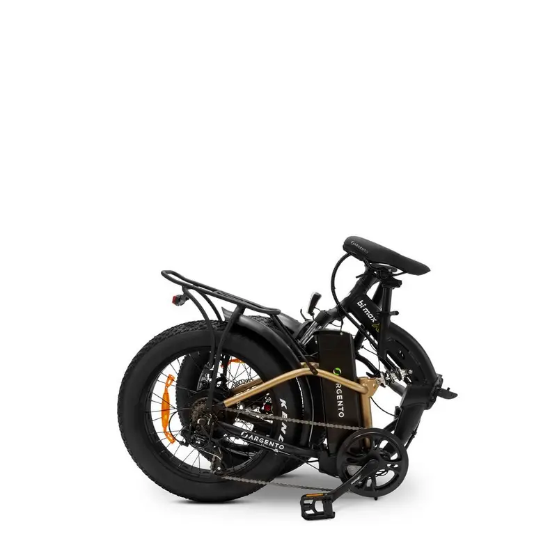 Bici Pieghevole Fat Bike BiMax XL 20'' 7v 614Wh Bafang Nero/Oro Taglia Unica #4