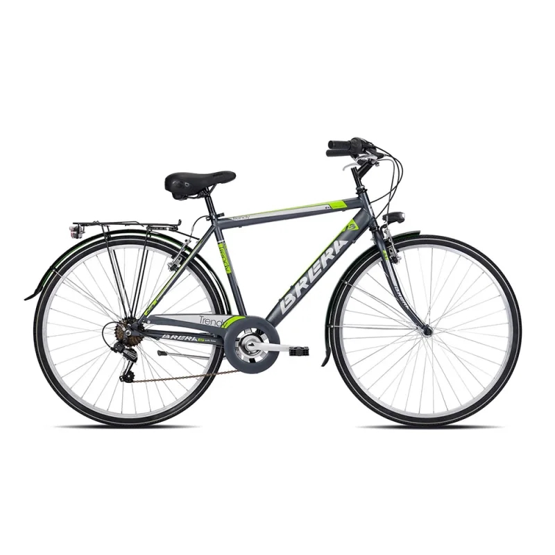 Bici City Trendy 28'' 7v Hombre Titanio/Verde Mate Talla M