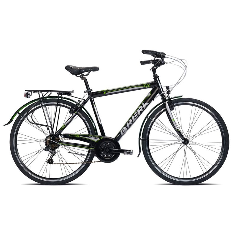 Bici City Stylo 28'' 7 Gang Herren Schwarz/Grün Größe S