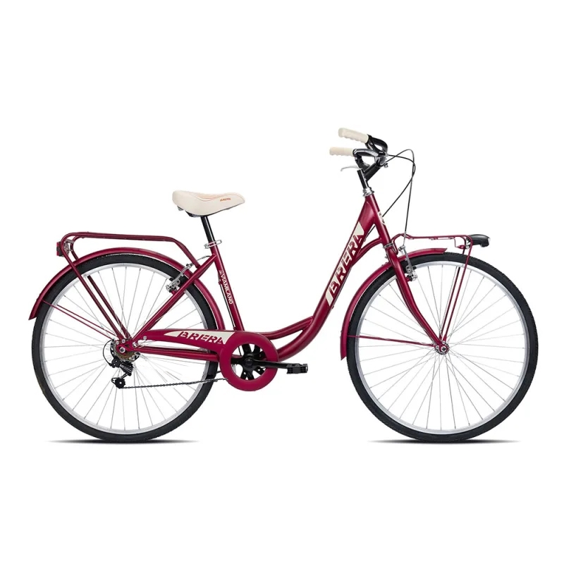 City Bike Via Milano 26'' 6v Damen Bordeaux Einheitsgröße