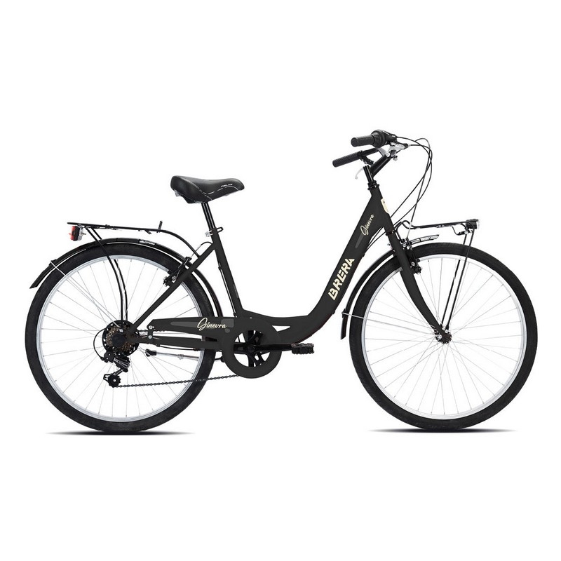 City Bike Genf 26'' 6 Gang Damen Matt Schwarz Einheitsgröße