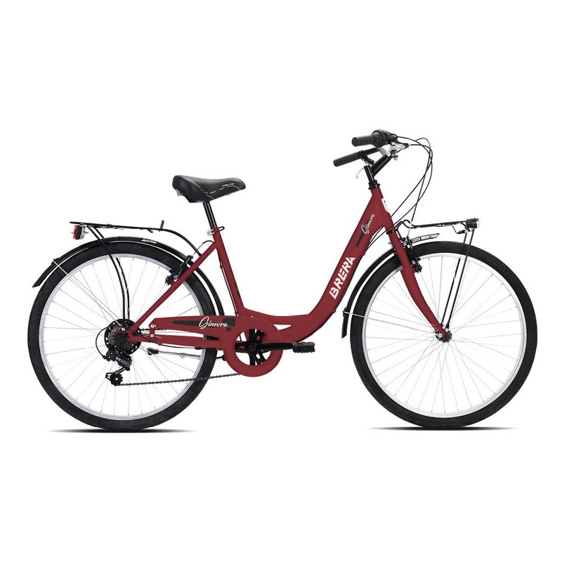 City Bike Genf 26'' 6 Gang Damen Dunkelrot Matt Einheitsgröße