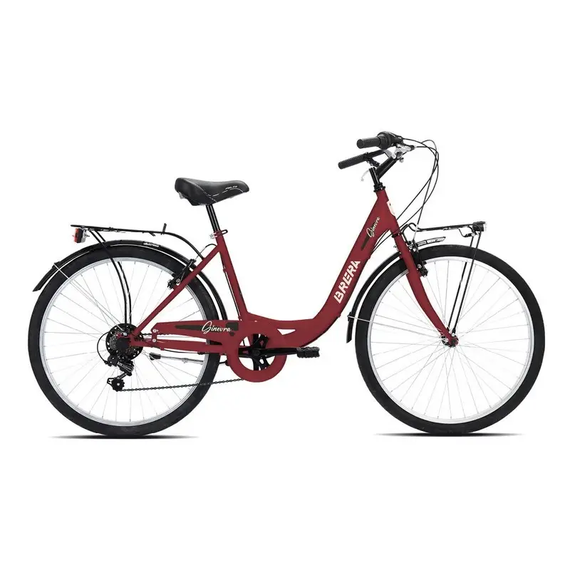 City Bike Genf 26'' 6 Gang Damen Dunkelrot Matt Einheitsgröße - image