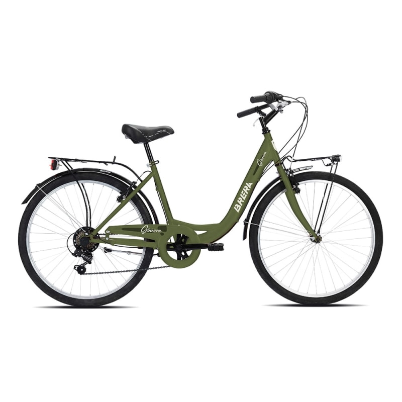 City Bike Genf 26'' 6 Gang Damen Militärgrün Matt Einheitsgröße