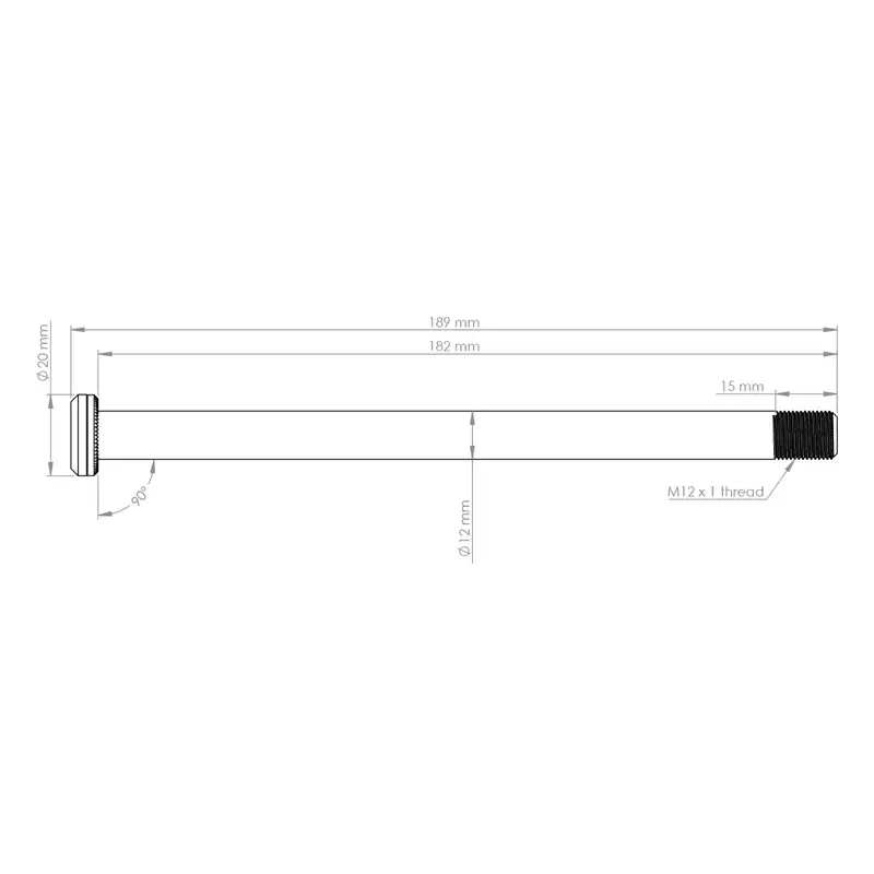 Perno Passante Traseiro 10421 Santa Cruz V10 182x12mm P1.00 Preto #1