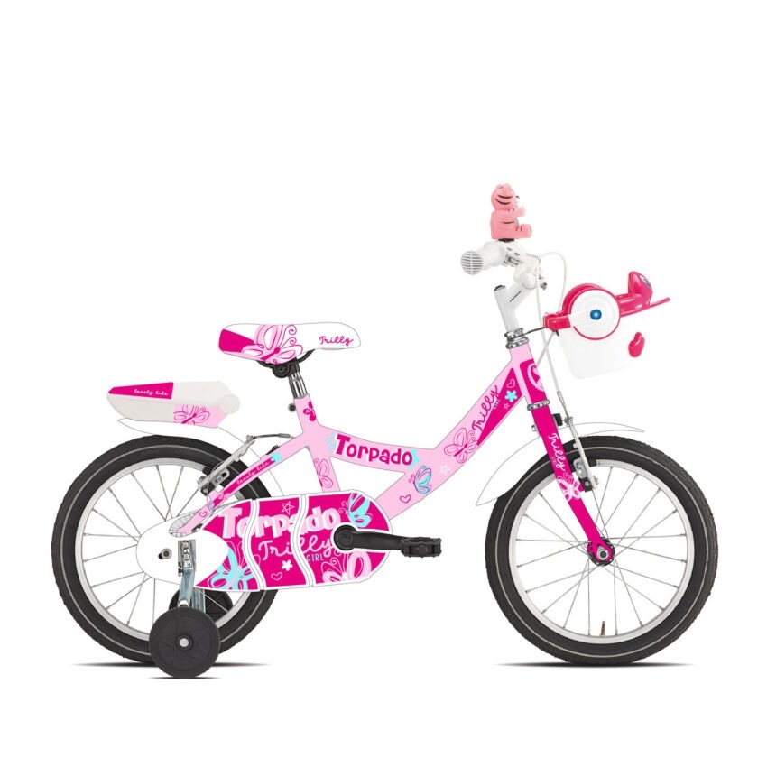 Bicicletta Bambina 3-5 Anni T671 Trilly 16'' 1v Rosa/Bianco