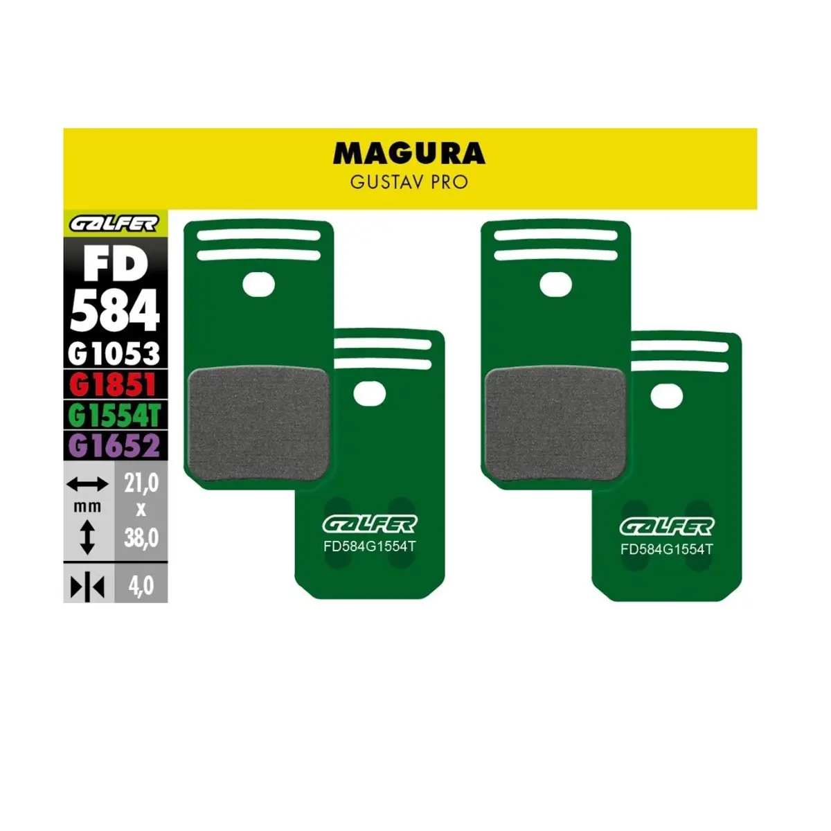 Pastiglie mescola Verde per freni Magura Gustavo Pro - image