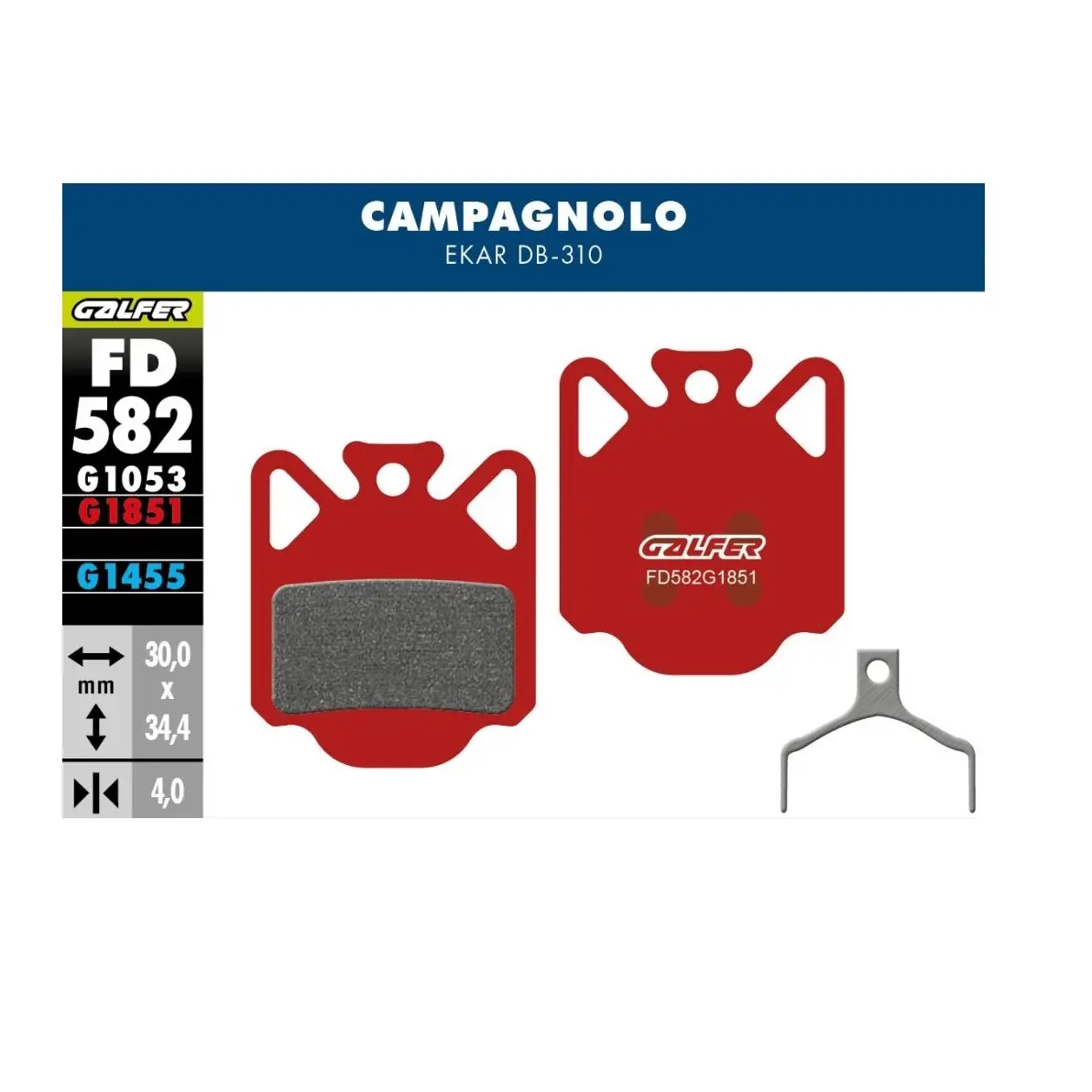 Pastiglie mescola Rossa Advanced per Campagnolo EKAR DB-310 - image