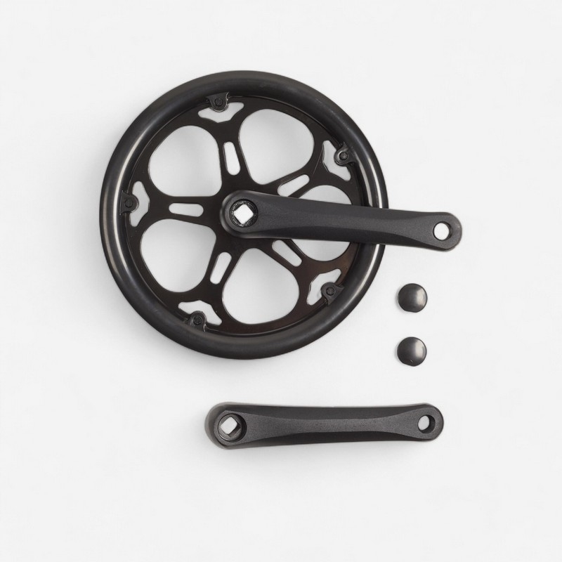 Juego de bielas de aluminio con guardacadenas 52t 165mm