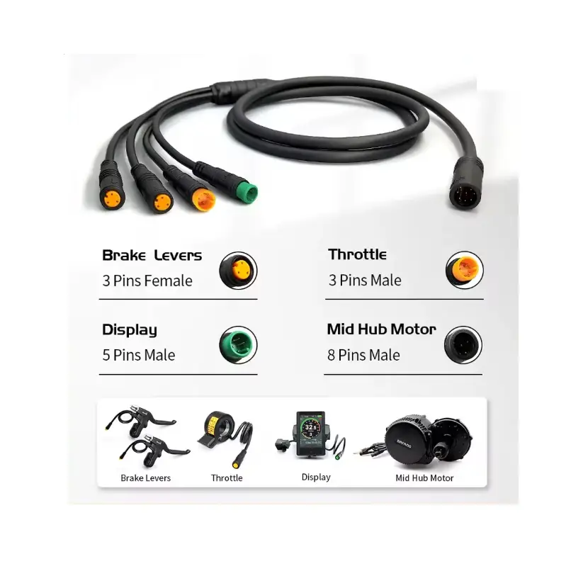 Cable de motor CD-1T4 4 en 1 para bicicleta eléctrica #3