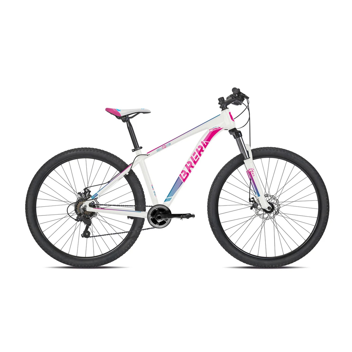 Bici MTB Hyper Race 27,5'' 8V Blanco/Ciclamin Talla 38
