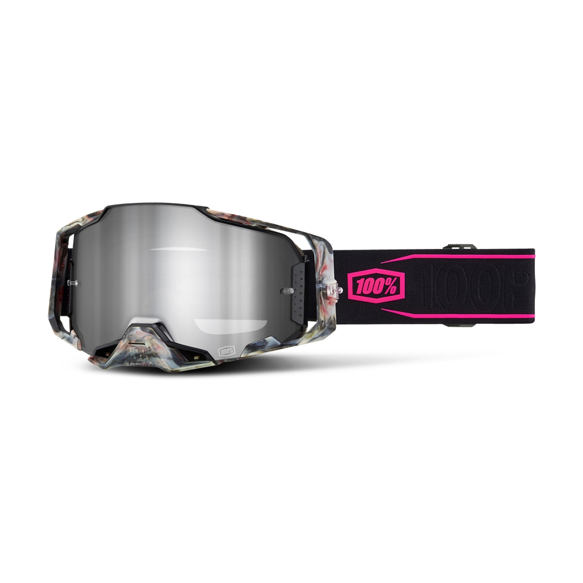 Maschera Armega Sarcelle Nero/Fucsia Argento Specchiato