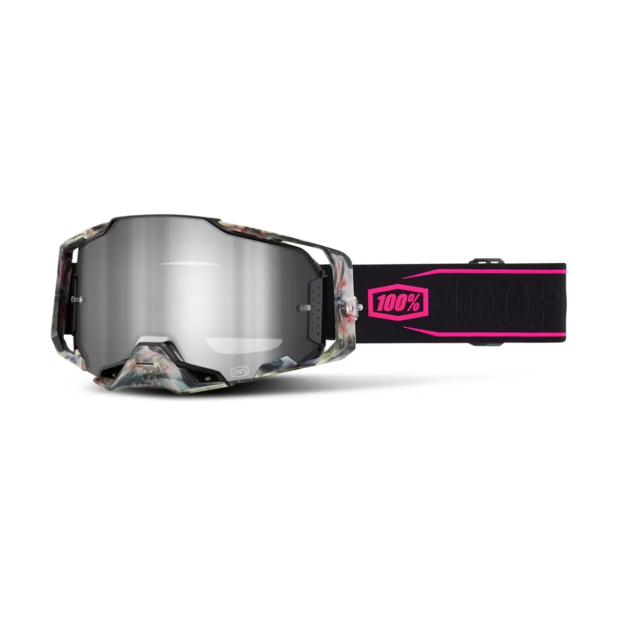 Maschera Armega Sarcelle Nero/Fucsia Argento Specchiato - image