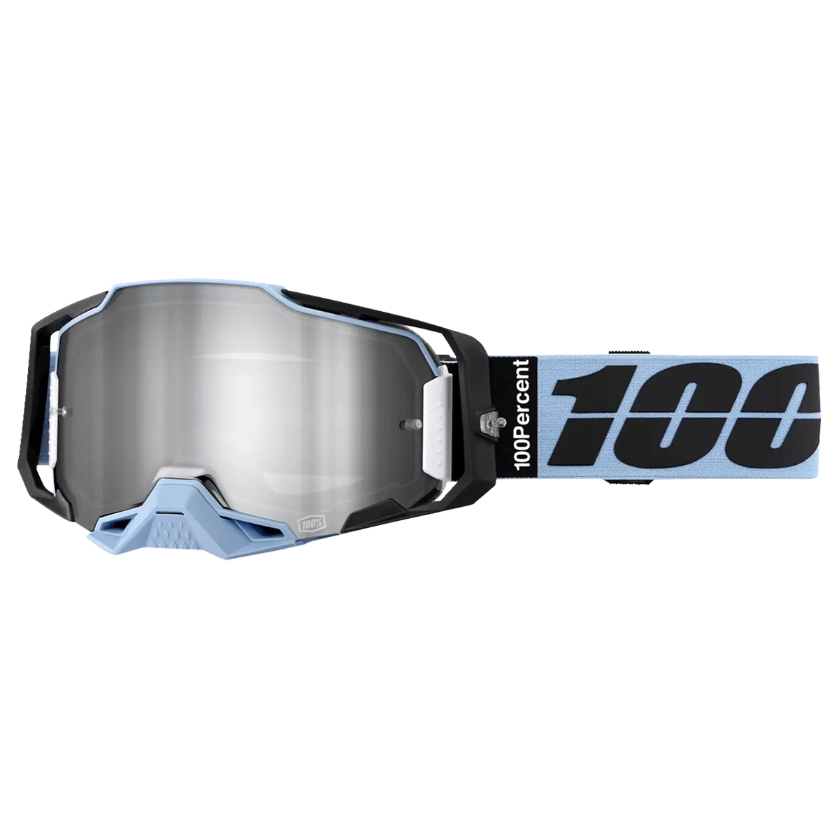 Masque Armega Petros Turquoise/Noir Verre Argent Miroir