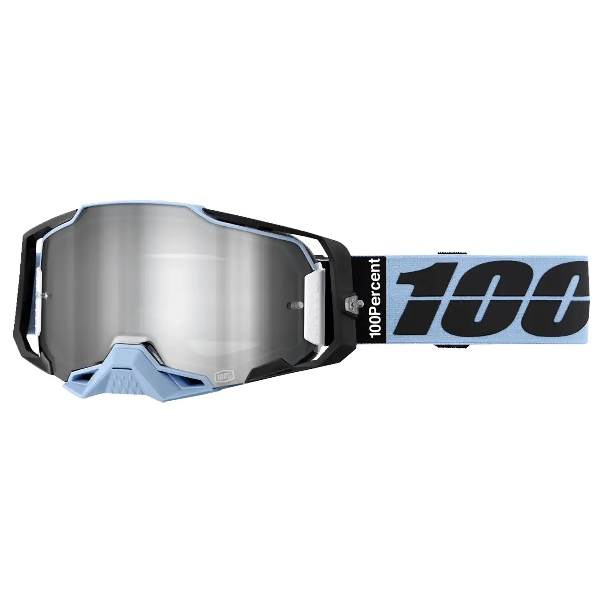 Masque Armega Petros Turquoise/Noir Verre Argent Miroir - image