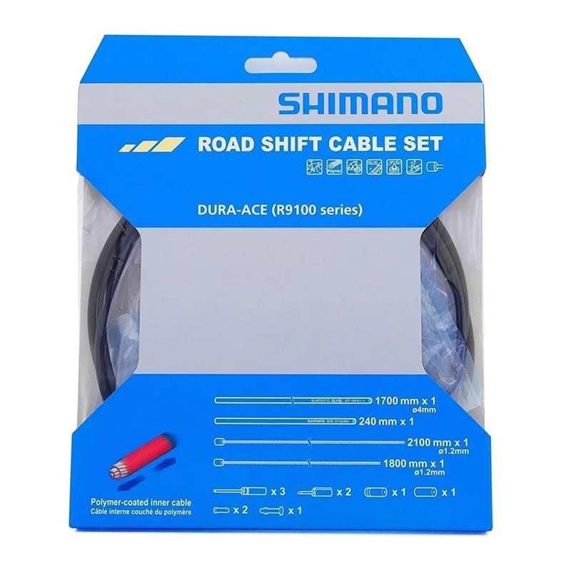 Kit Cavo Freno Strada Rivestimento Polimerico Nero