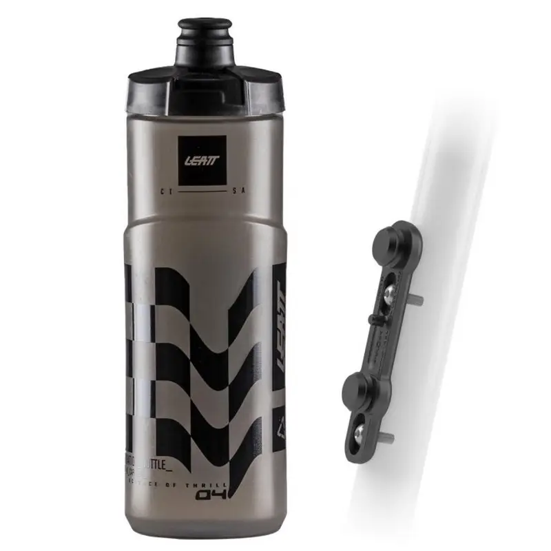 Borraccia MTB Duovalve 600ml Con Sistema Fidlock Fumè e Supporto Per Telaio - image
