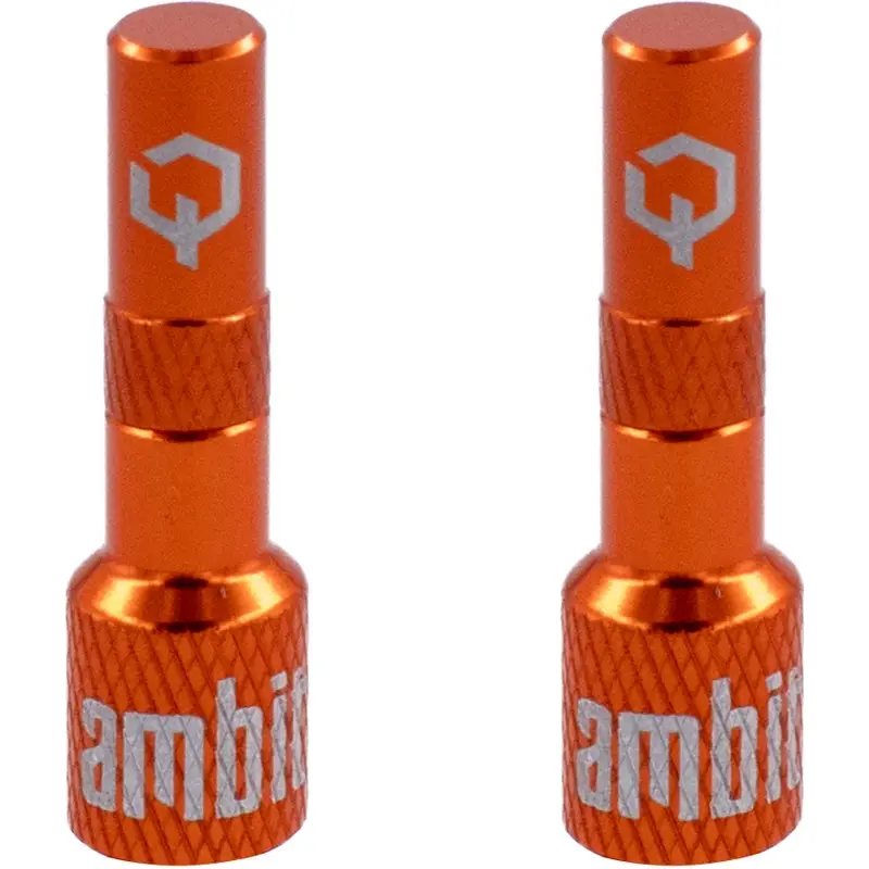 Adattatore Valvola Tubeless Realm Nero Arancio - image