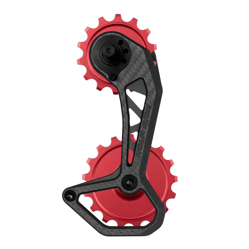Kit de Poleas + Jaula de Carbono CCD Evo S Shimano 105 12v Rojo