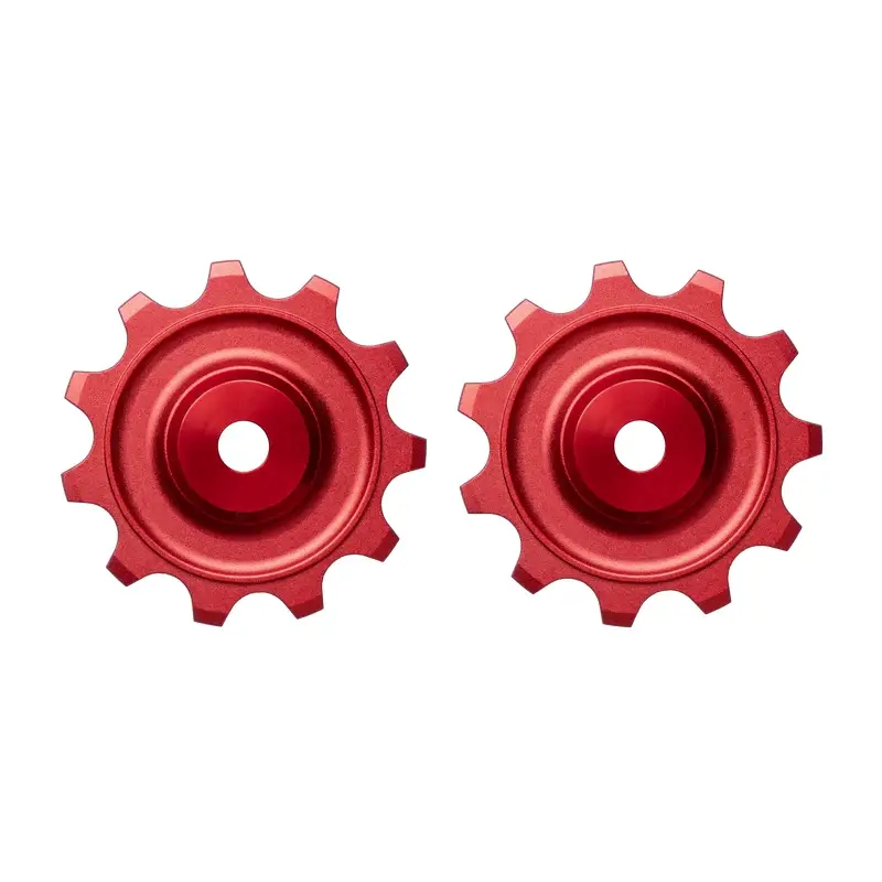 Coppia Pulegge Evo S 11D Shimano Dura Ace 12v Rosso - image