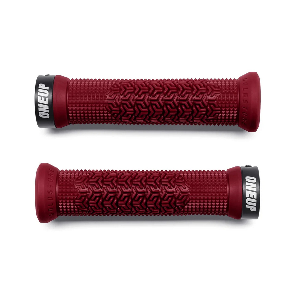 Par de Puños JG Lock-On 140mm Diámetro 30mm Rojo