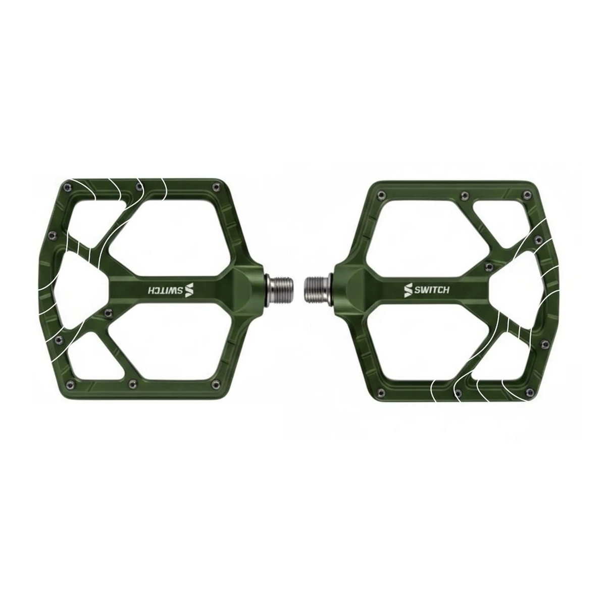 Coppia Pedali Flat Summit Verde Militare