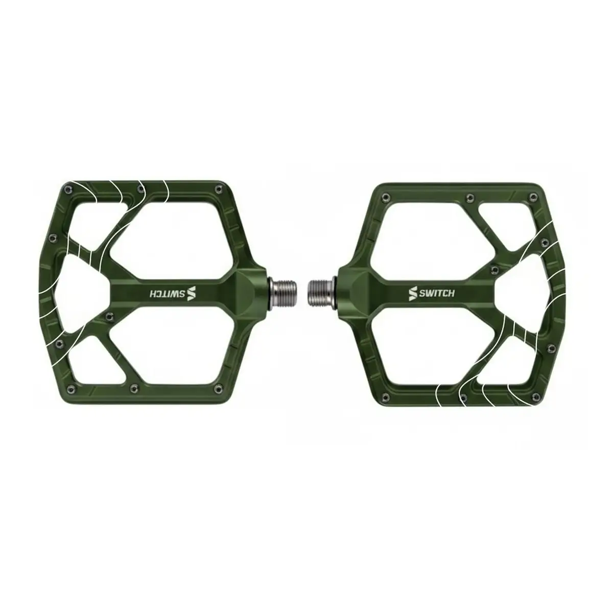 Coppia Pedali Flat Summit Verde Militare - image