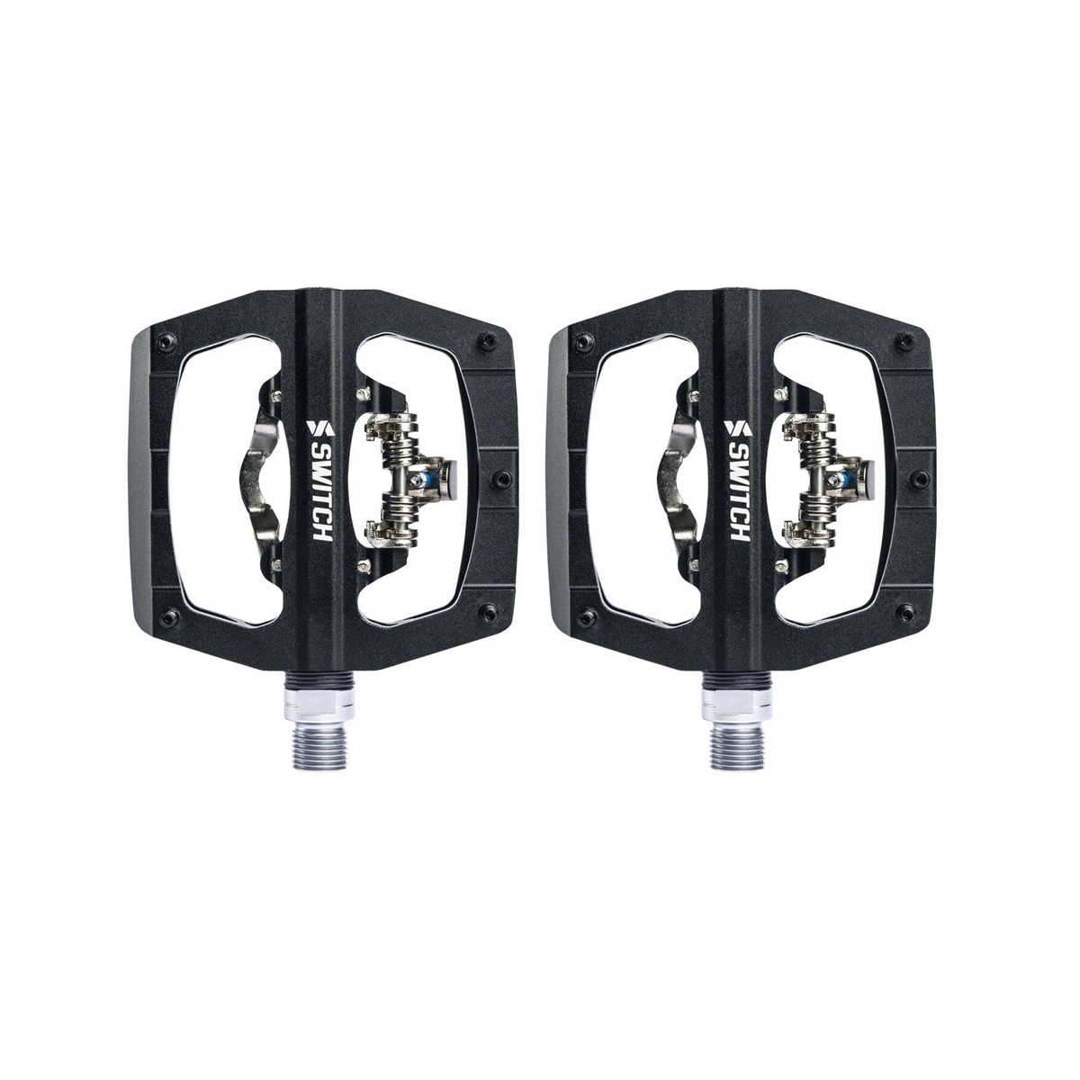 Par de Pedais MTB No Foot Dual SPD Alumínio Preto