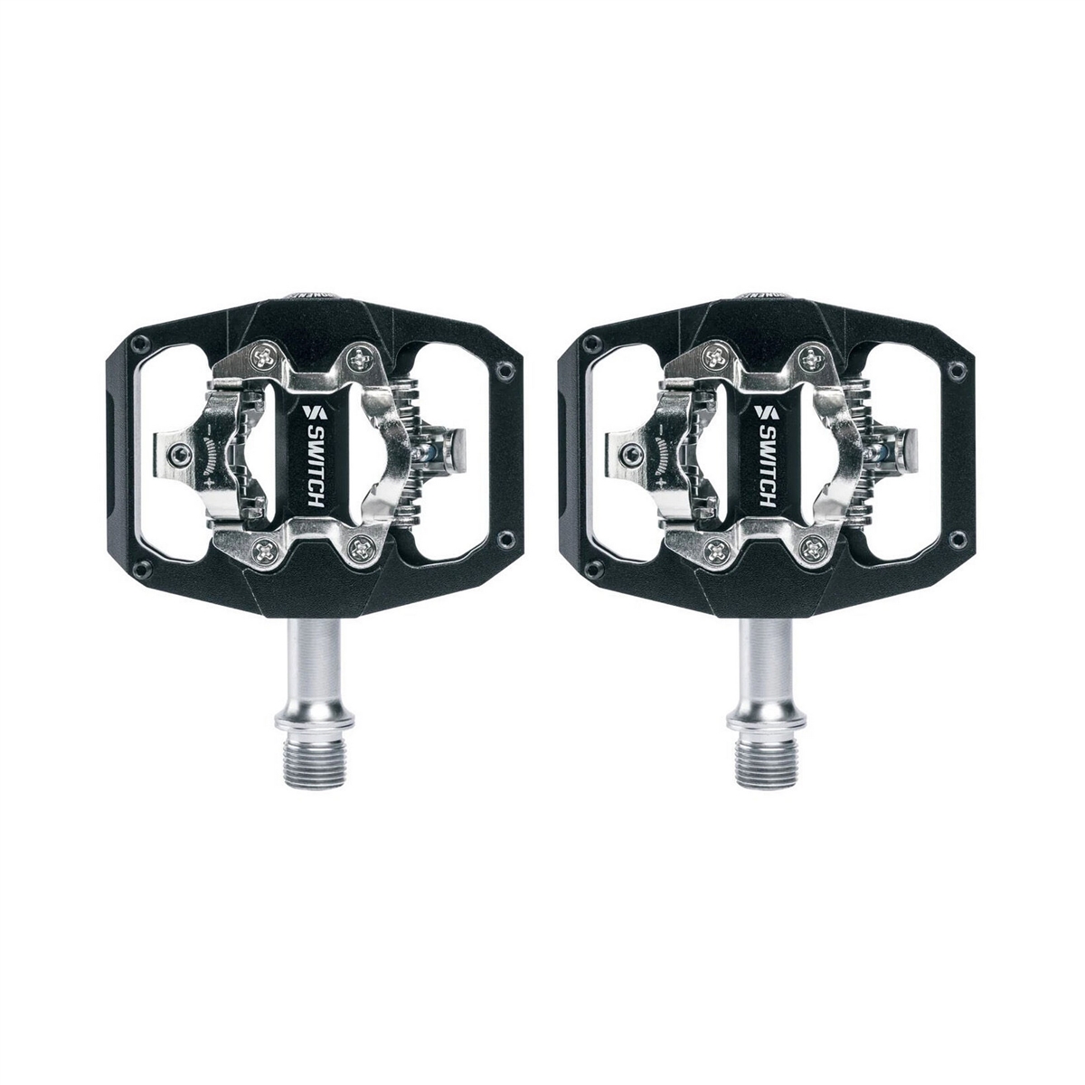 Par de Pedales MTB Crank Flip Clip Aluminio Negro