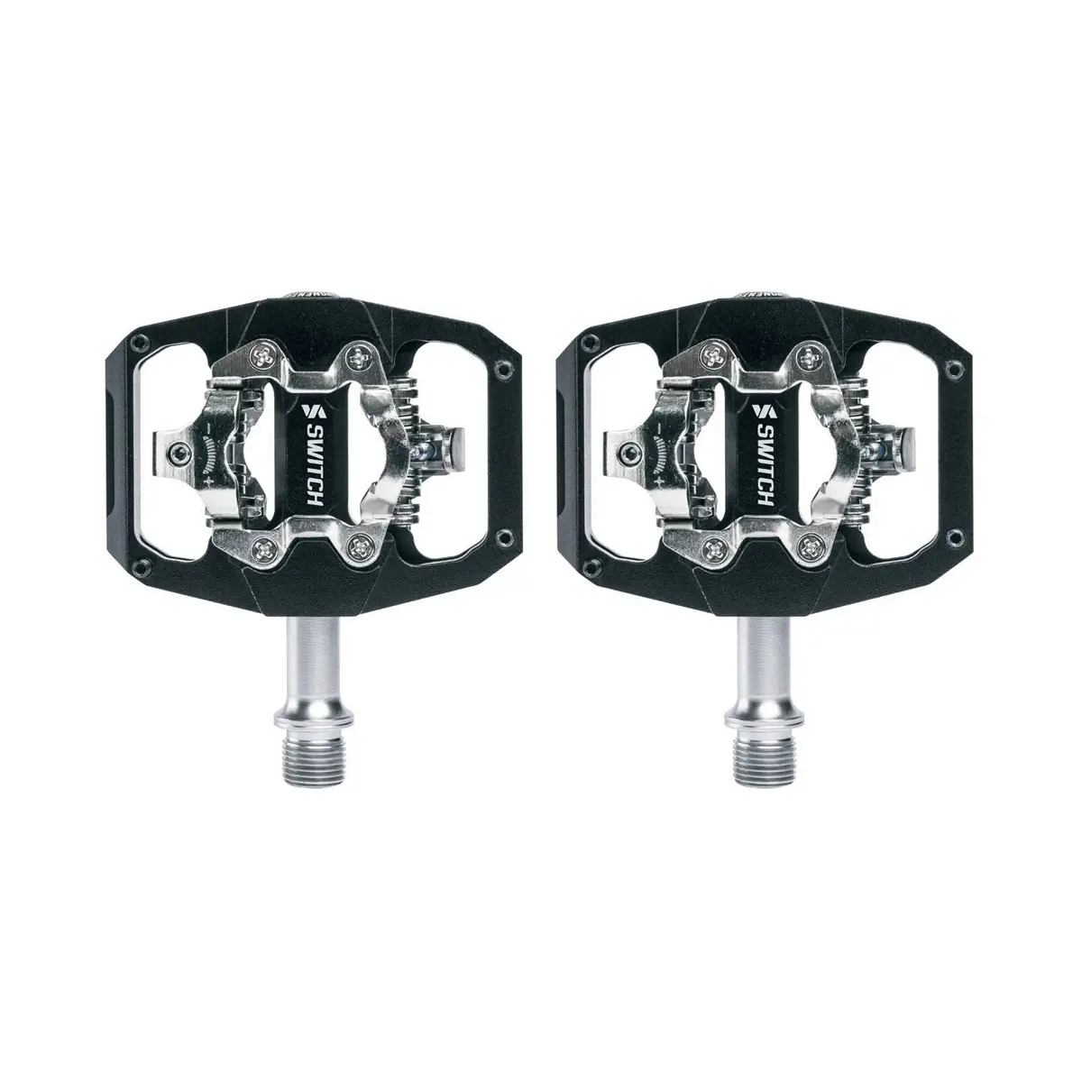 Par de Pedales MTB Crank Flip Clip Aluminio Negro - image