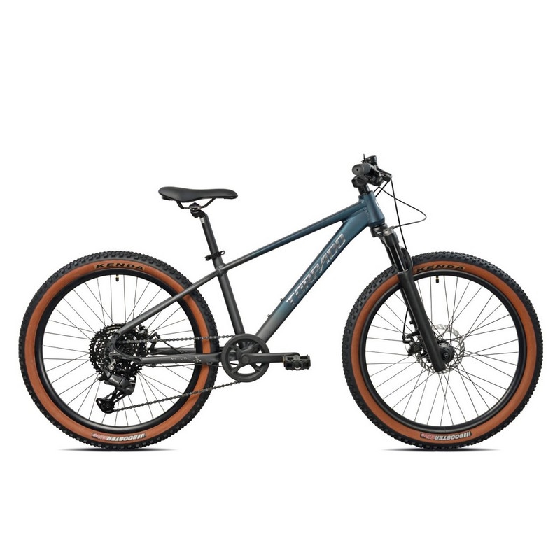 Bicicletta Bambino MTB T600 Jaguaro 24'' 8v Nero/Verde