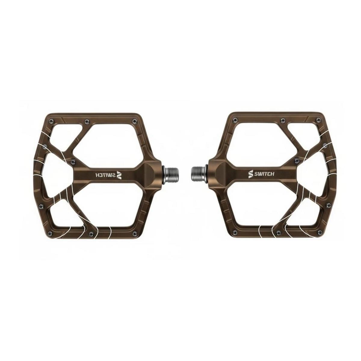 Coppia Pedali Flat Summit Bronzo