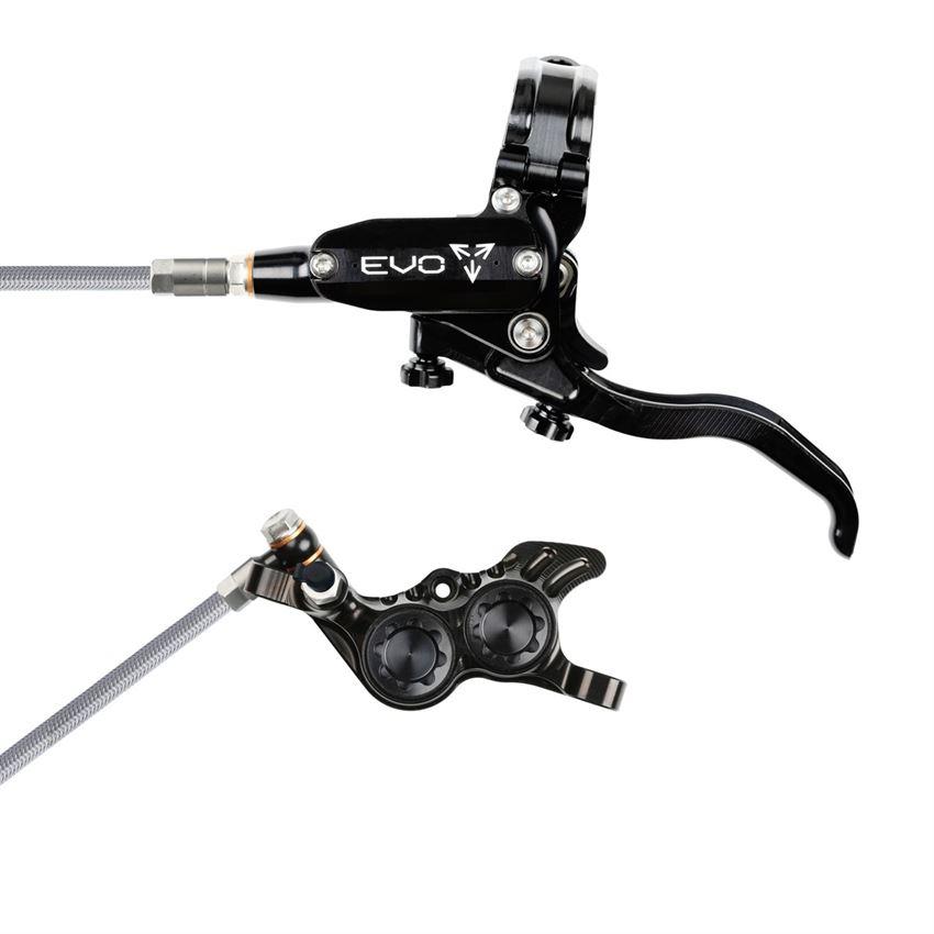 MTB Hydraulic Disc Brake Front EVO GR4 4 Piston Braided Hose Black