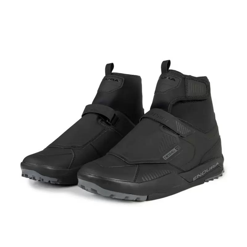 Clipe impermeável MTB sapatos MT500 queimador plano impermeável preto tamanho 45 - image