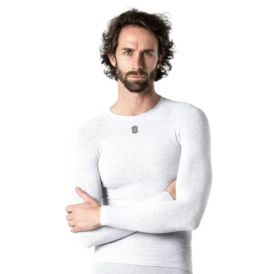 Maglia Termica Stay Warm Manica Lunga Girocollo Grigio Perla Taglia XS/S #3