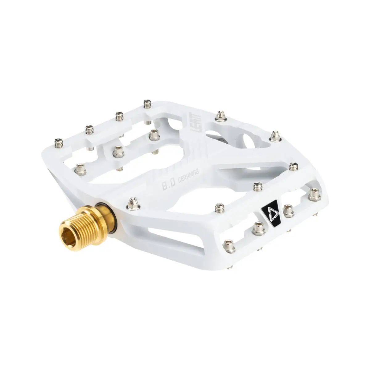 Coppia Pedali MTB Flat CeraMAG Allmtn 8.0 TI Narrow 114x100mm Bianco #1