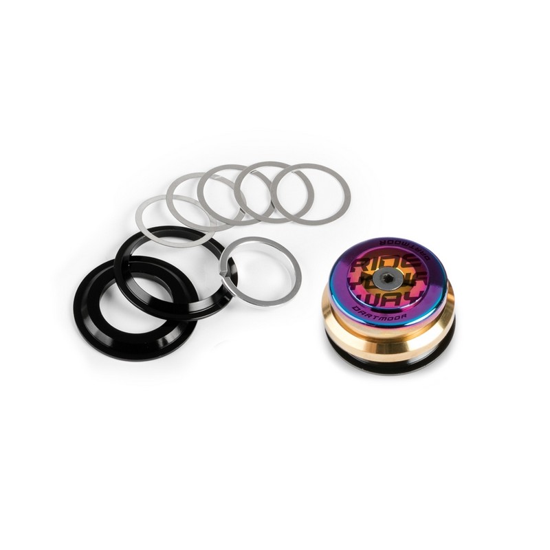 Serie Sterzo Integrata Blink 1 1/8''-1,5'' Con Riduttore 1 1/8'' Petrol Chrome/Oro