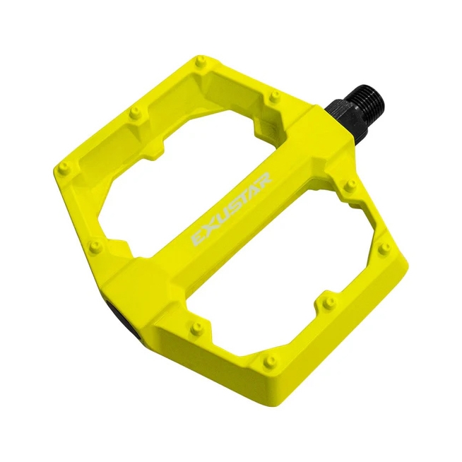 Pair alloy pedals flat yellow