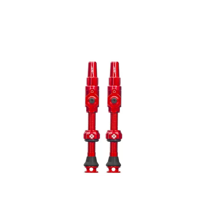 Coppia Valvole Tubeless Big Bore Lite Large 45mm Rosso - image