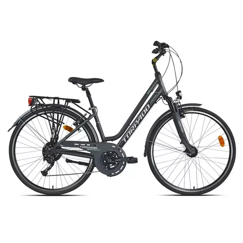 City Bike Navigator Lux T411 Woman 28'' 24s Grey Size S - image