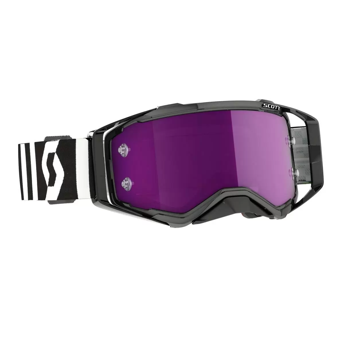 Prospect Mask White/Black With Chrome Works Purple Lens - image