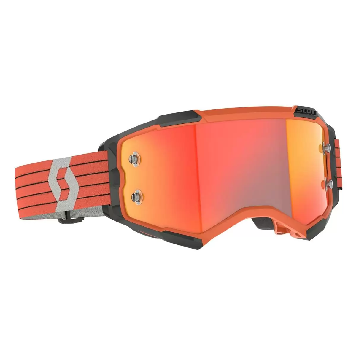 Maschera Fury Grigio/Arancio Lente Orange Chrome Works Arancio - image