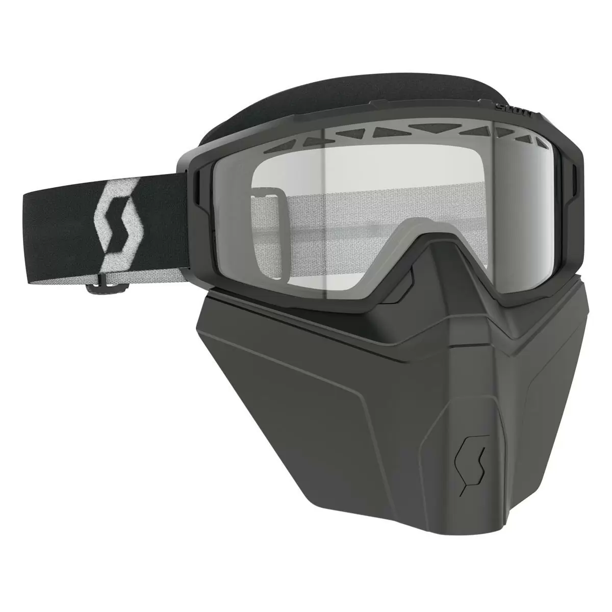 Primal Safari Facemask Black/White - Anti-fog transparent lens - image