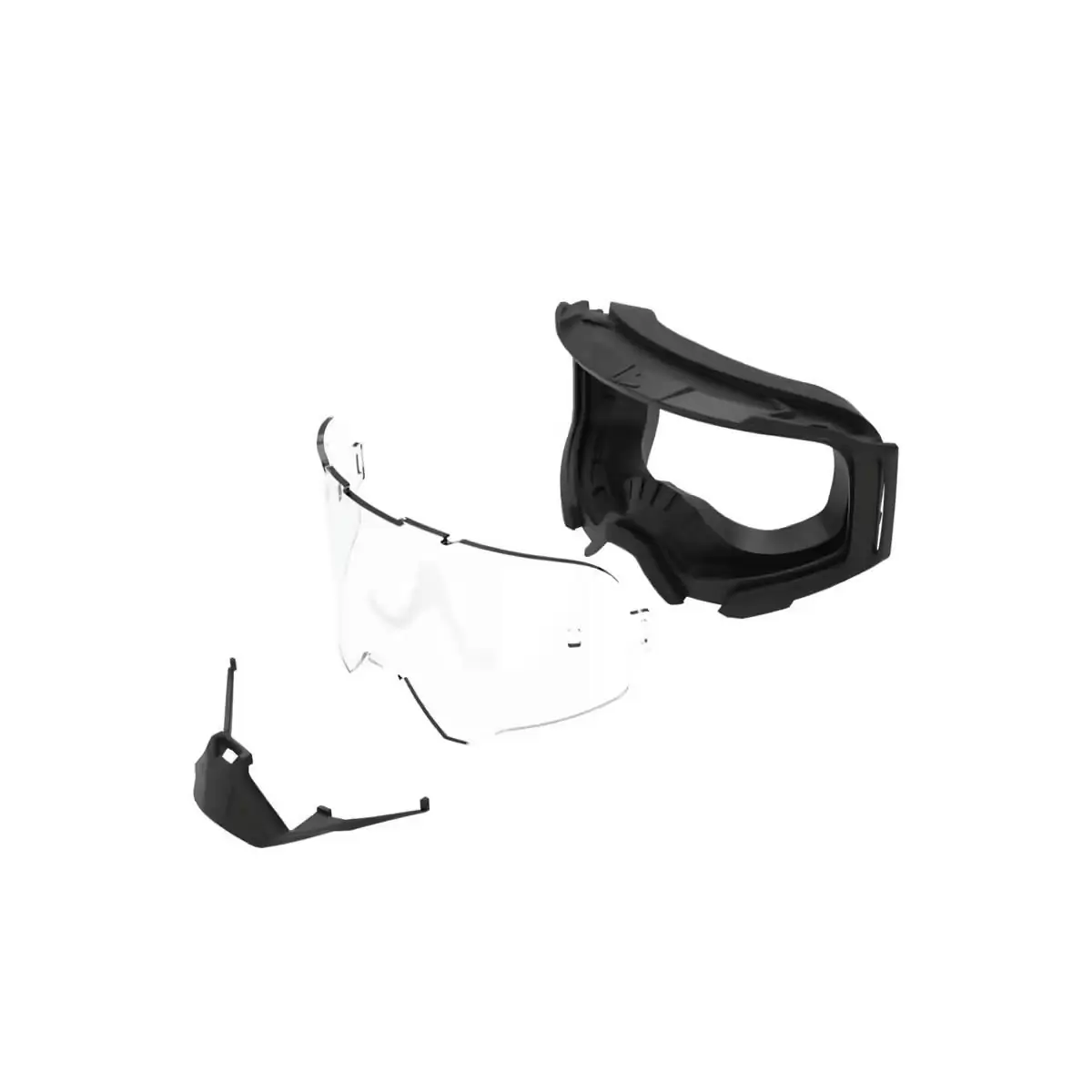 MTB Goggle Velocity 4.5 Transparent Lens White/Black #2