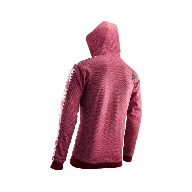 Red Premium Zip Hoodie Sweatshirt Size S #4