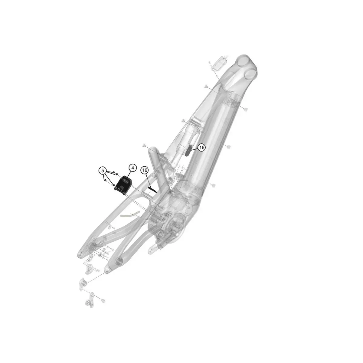 Parafango Per E-bike con Motore Pinion IGB Con Viti - image