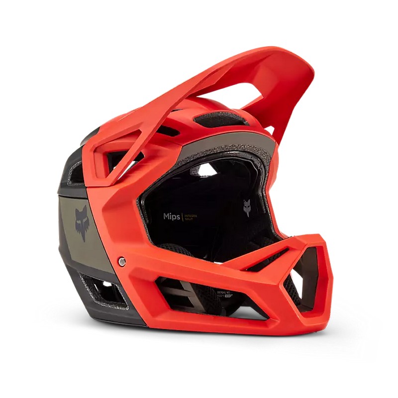 Proframe RS CE Integral-MTB-Helm, Schwarz/Rot, Größe S (51–55 cm)